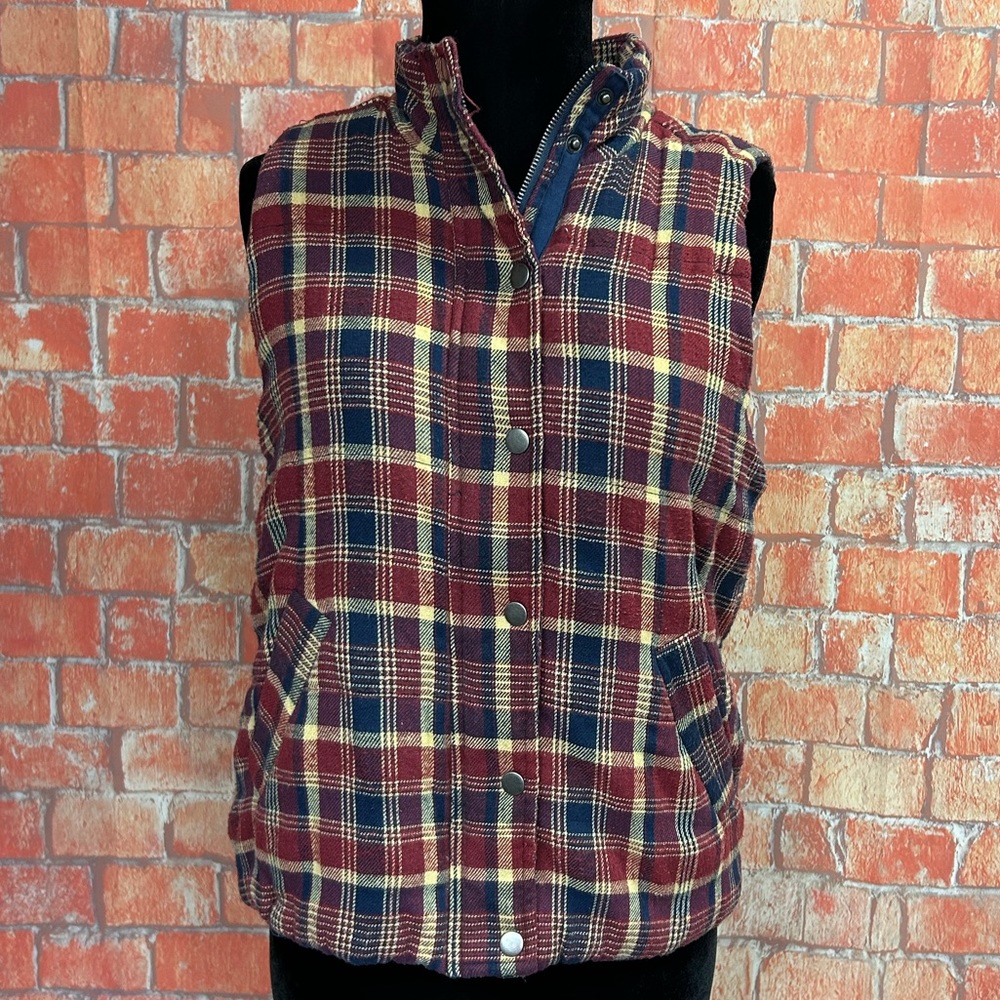Jolt‎ Plaid Flannel Puffer Vest